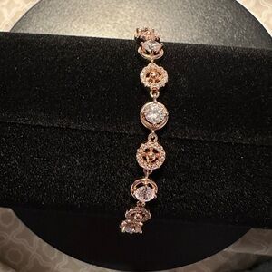 Elegant Rose Gold and Silver Bracelet